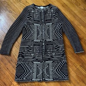 Chicos Woven Sweater Jacket